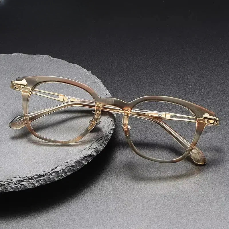 Unisex Oval Full Rim Titanium Prescription Glasses 814047 — view 1 | Rx Spectacle