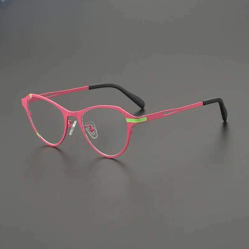 Unisex Browline Full Rim Titanium Prescription Glasses G85878 — view 7 | Rx Spectacle