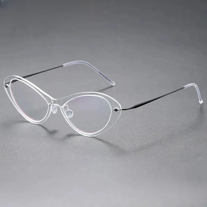 Women's Cat Eye Full Rim Titanium Prescription Glasses 316550 — view 8 | Rx Spectacle