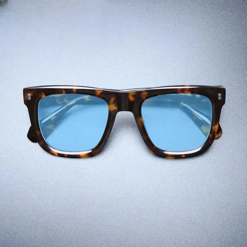 Unisex Square Full Rim Acetate Oversized Prescription Glasses M007 — view 10 | Rx Spectacle