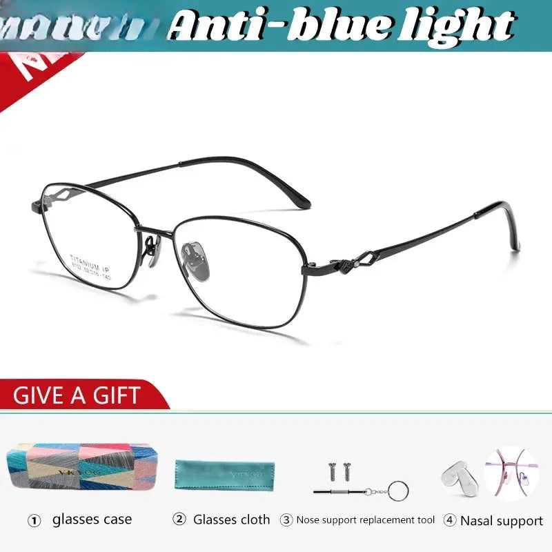 Women's Oval Full Rim Alloy Reading Glasses 48102 — view 6 | Rx Spectacle