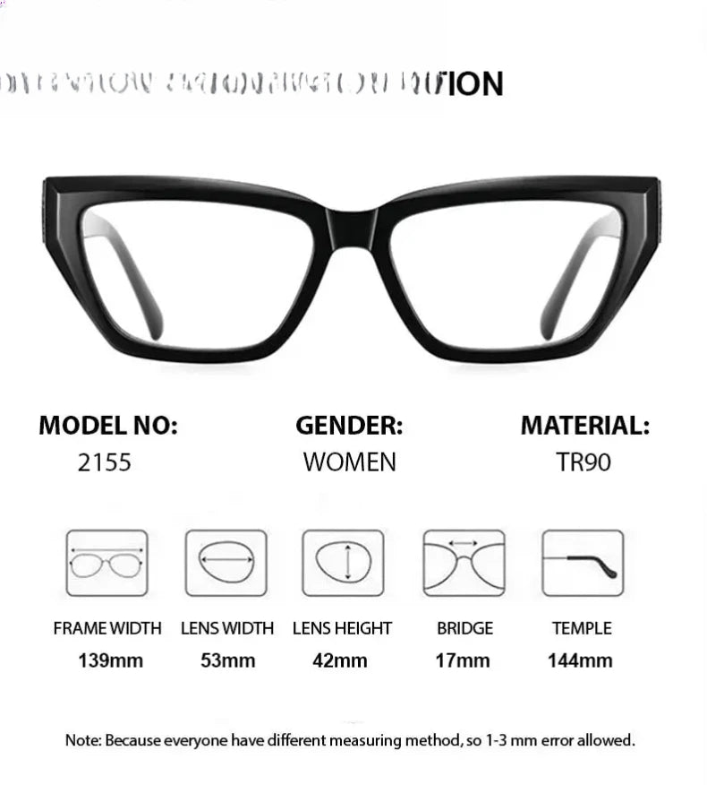 Women's Cat Eye Full Rim Titanium Prescription Glasses 62155 — view 2 | Rx Spectacle