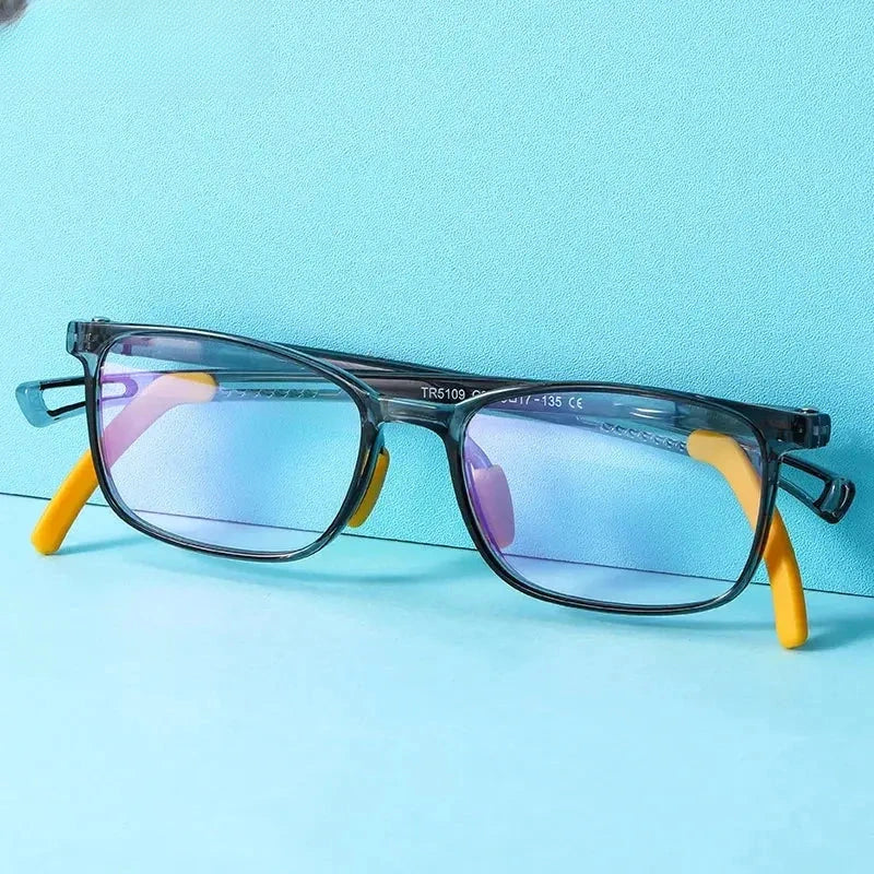 Unisex Square Full Rim Titanium Prescription Glasses 5109 — view 2 | Rx Spectacle