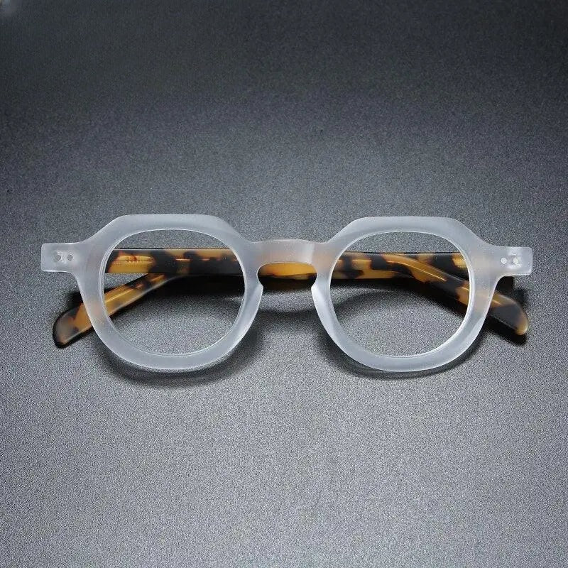 Unisex Round Full Rim Acetate Prescription Glasses Gxyj912 — view 3 | Rx Spectacle