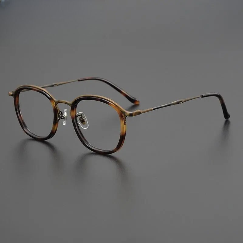 Unisex Round Full Rim Titanium Prescription Glasses Gxyj964 — view 6 | Rx Spectacle