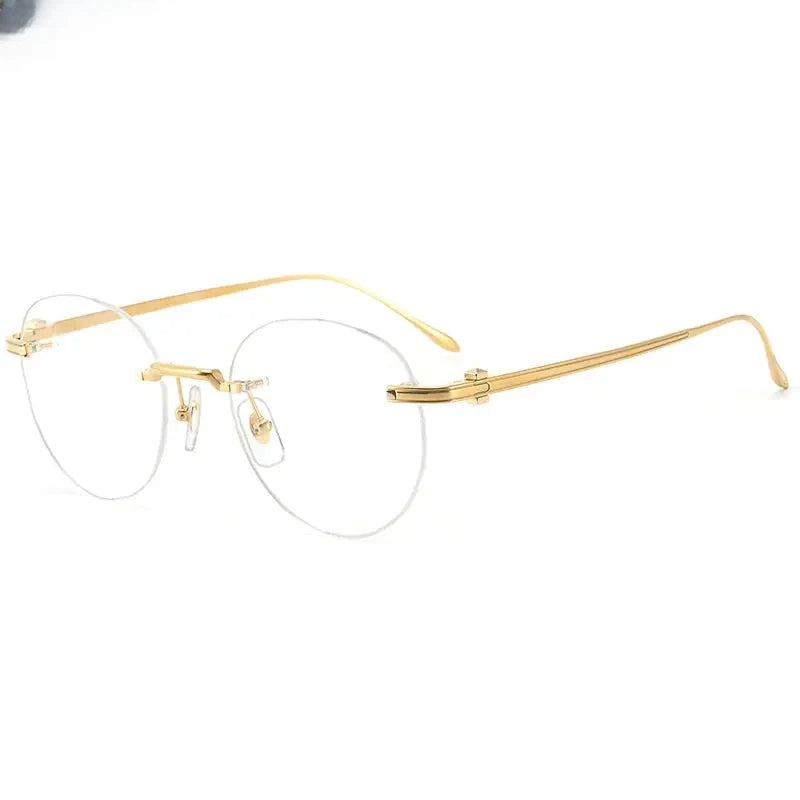 Women's Oval Rimless Titanium Prescription Glasses 303420 — view 1 | Rx Spectacle