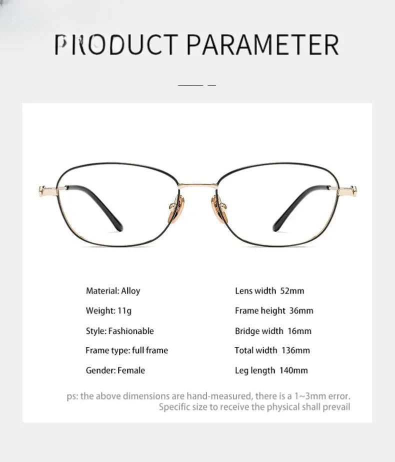 Women's Oval Full Rim Alloy Reading Glasses 48102 — view 2 | Rx Spectacle