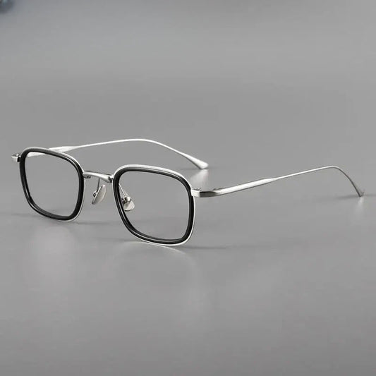 Men's Square Full Rim Titanium Prescription Glasses 190521 — view 1 | Rx Spectacle