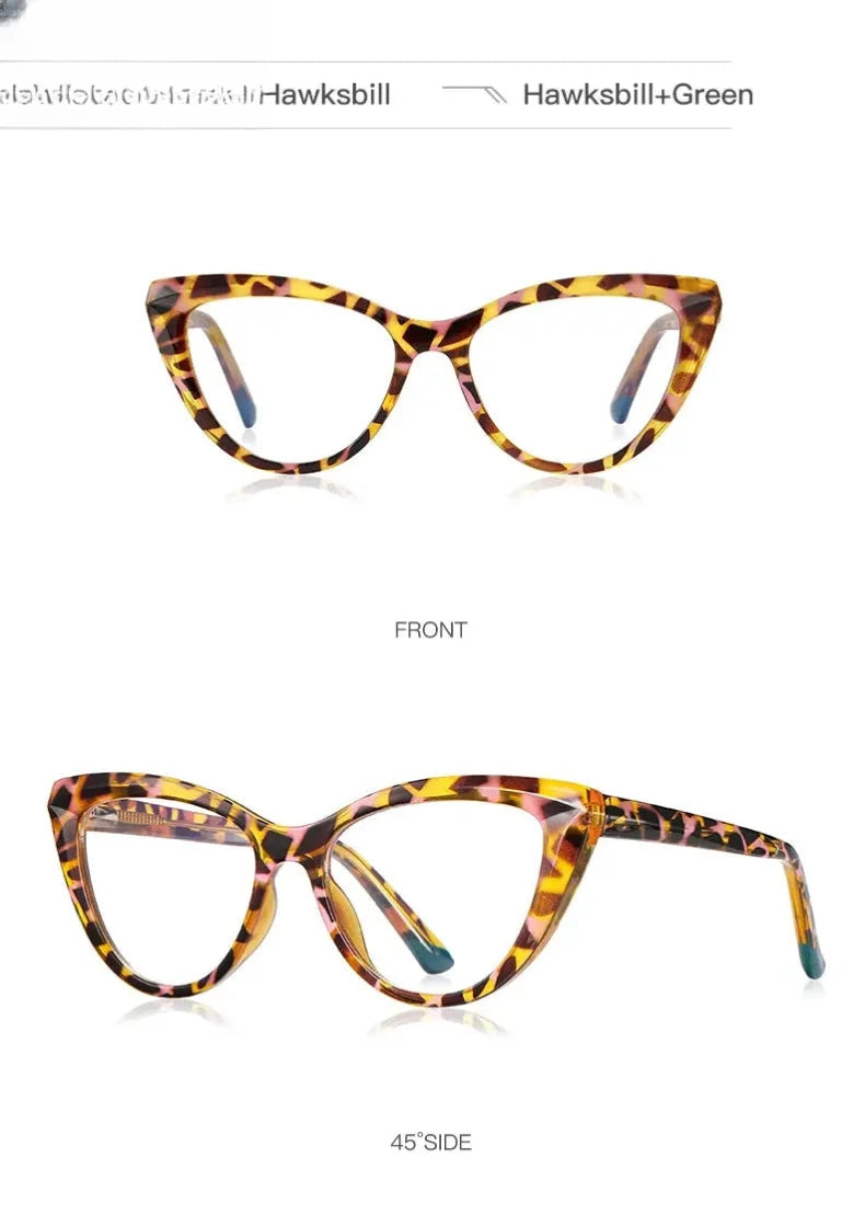 Women's Cat Eye Full Rim Reading Glasses Pfd2152 — view 18 | Rx Spectacle