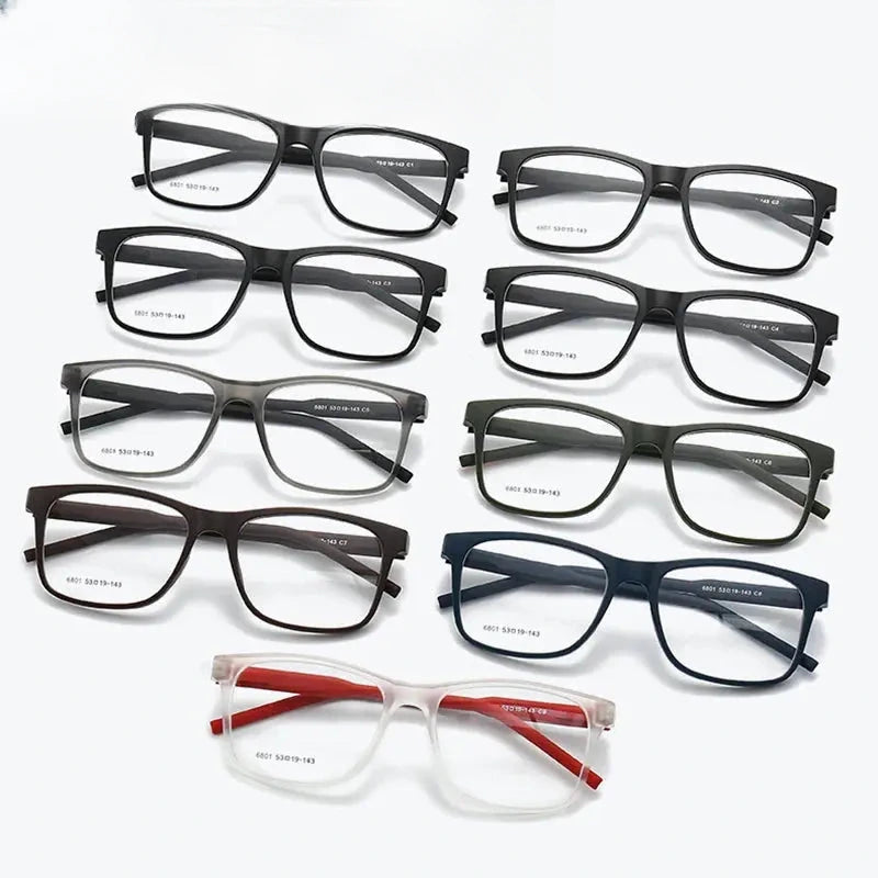 Men's Square Full Rim Titanium Prescription Glasses 616801 — view 1 | Rx Spectacle