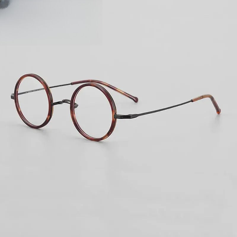Women's Round Full Rim Titanium Prescription Glasses 535136 — view 1 | Rx Spectacle