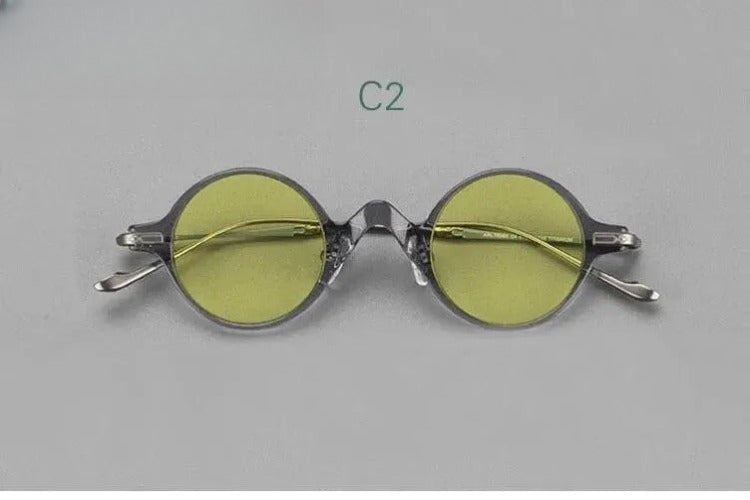 Unisex Round Full Rim Titanium Prescription Glasses 4128B — view 8 | Rx Spectacle