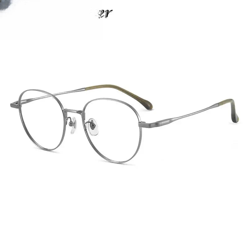 Women's Oval Full Rim Titanium Prescription Glasses 61027 — view 4 | Rx Spectacle
