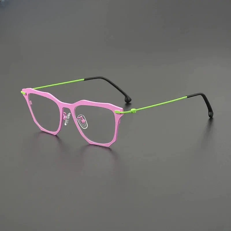 Unisex Browline Full Rim Titanium Prescription Glasses G85838 — view 3 | Rx Spectacle