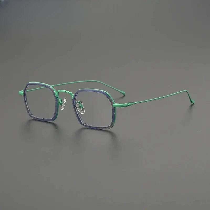 Women's Square Full Rim Titanium Prescription Glasses G85894 — view 8 | Rx Spectacle
