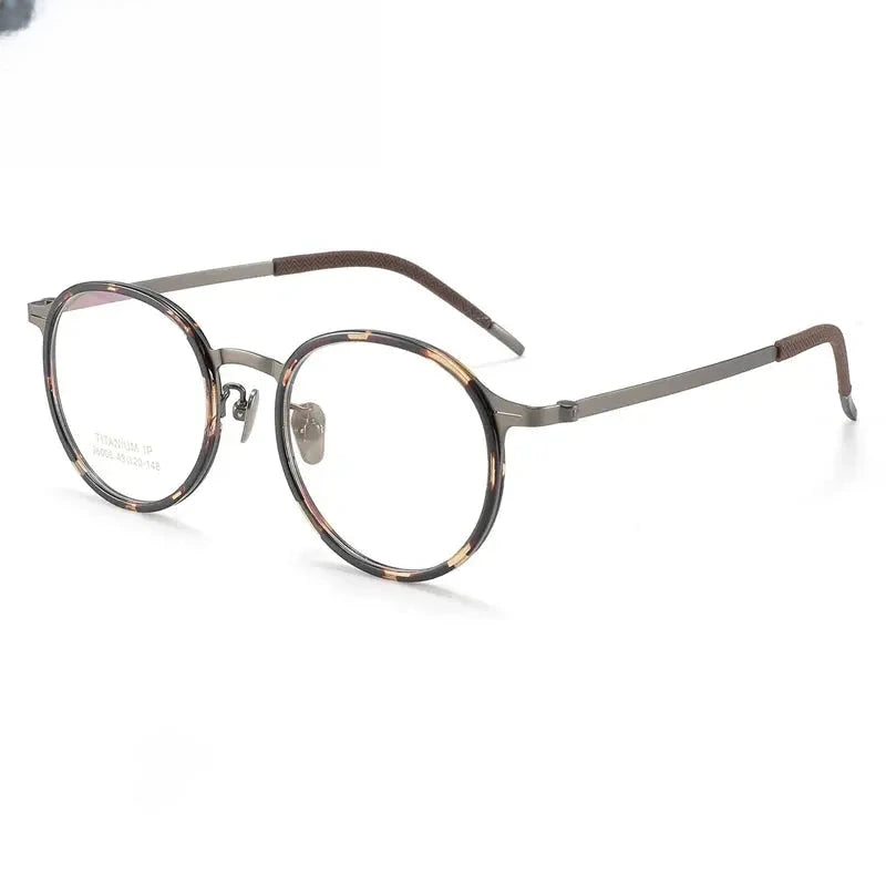 Unisex Oval Full Rim Titanium Prescription Glasses 226006 — view 3 | Rx Spectacle