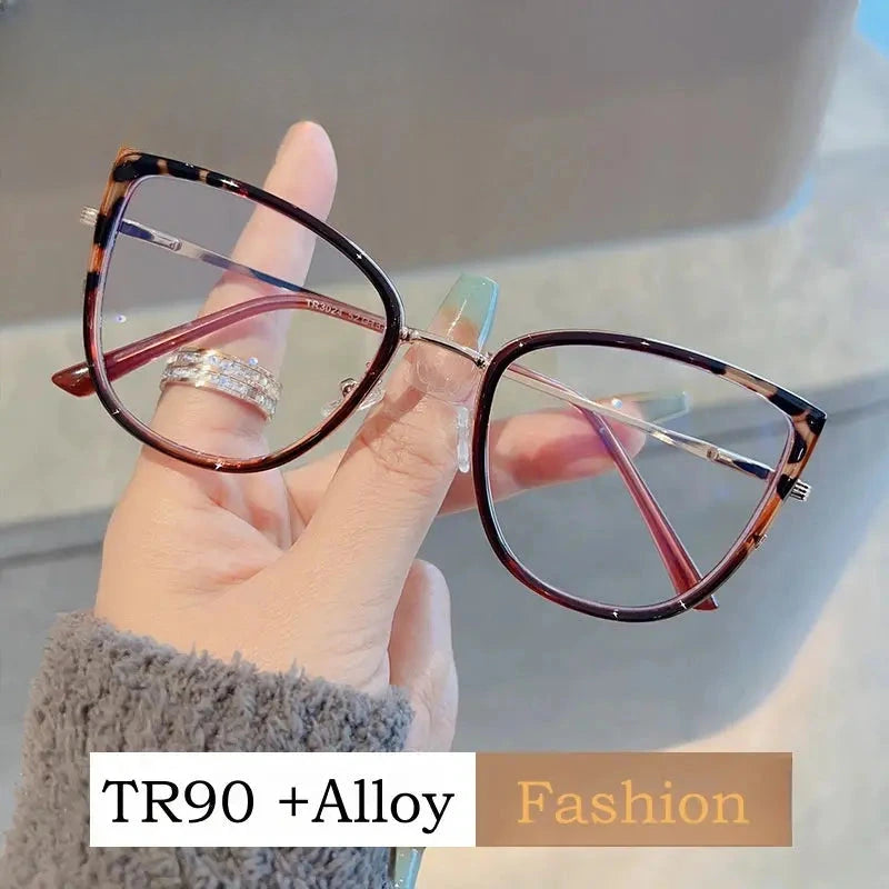 Women's Cat Eye Full Rim TR90 Prescription Glasses Y3024 — view 3 | Rx Spectacle