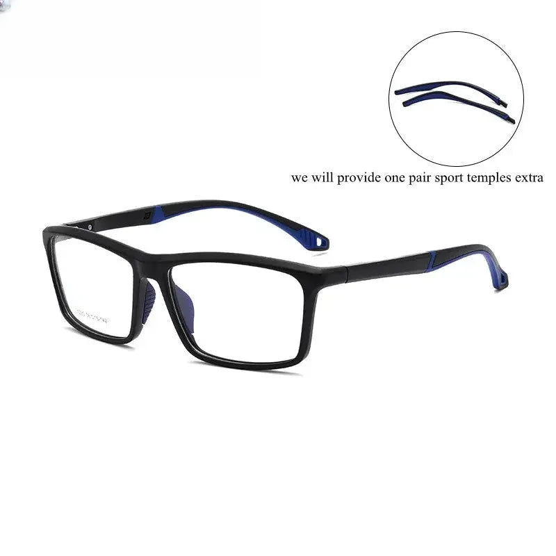 Men's Square Full Rim TR90 Sports Glasses 1220 — view 7 | Rx Spectacle
