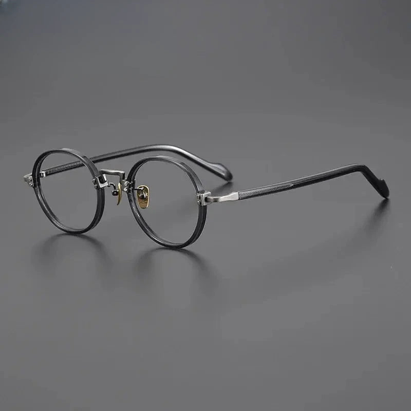 Unisex Round Full Rim Titanium Prescription Glasses Gxyj383 — view 7 | Rx Spectacle
