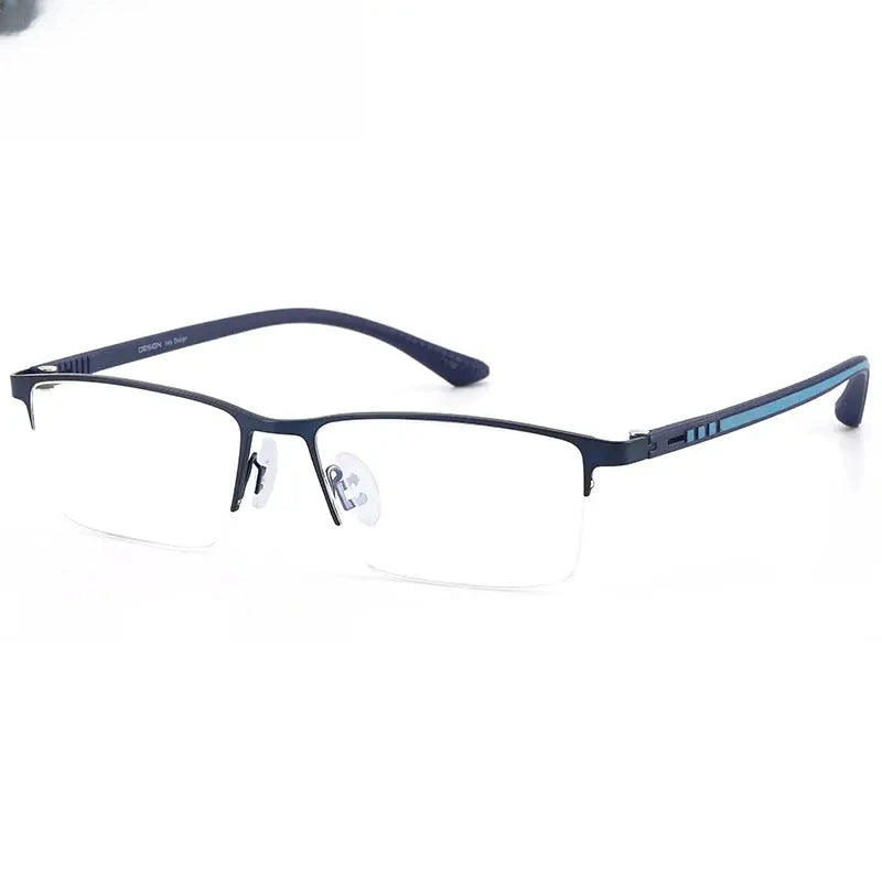 Men's Semi-Rimless Titanium Prescription Glasses 93874 — view 1 | Rx Spectacle