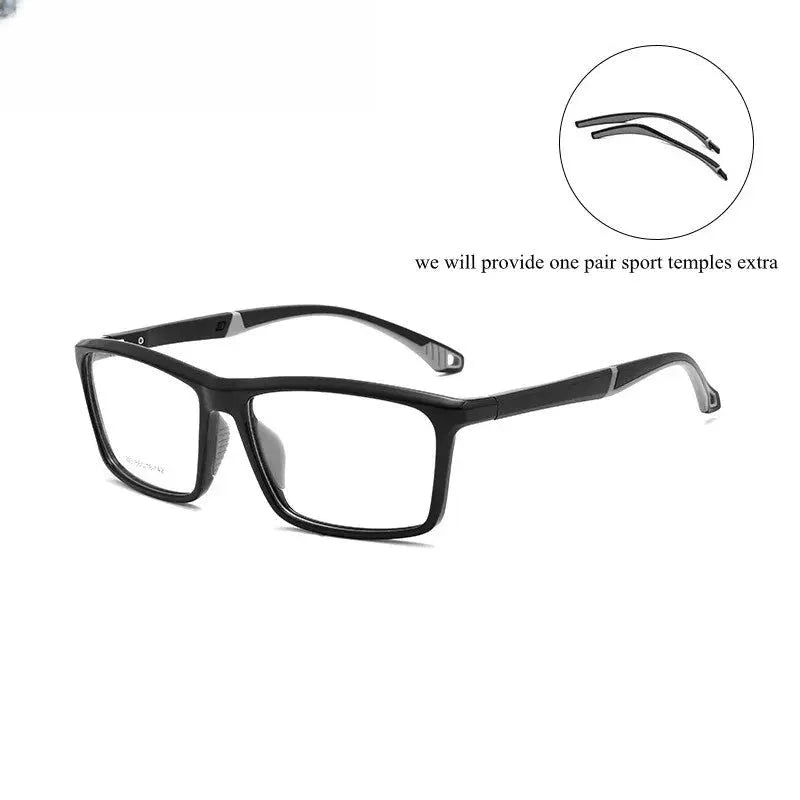 Men's Square Full Rim TR90 Sports Glasses 1220 — view 9 | Rx Spectacle