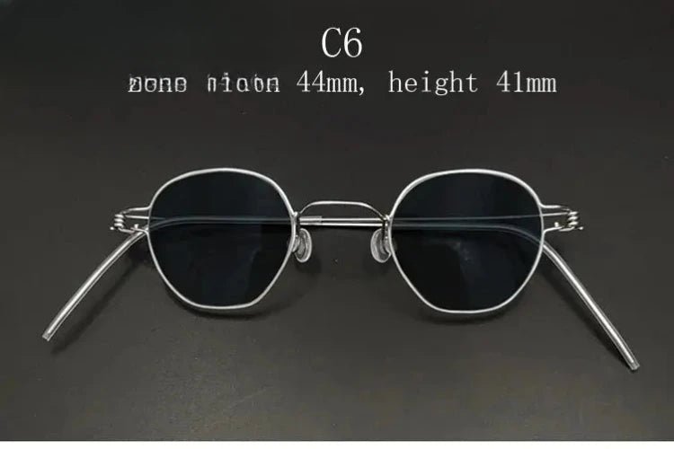 Unisex Polygon Full Rim Stainless Steel Prescription Glasses Y13840 — view 14 | Rx Spectacle