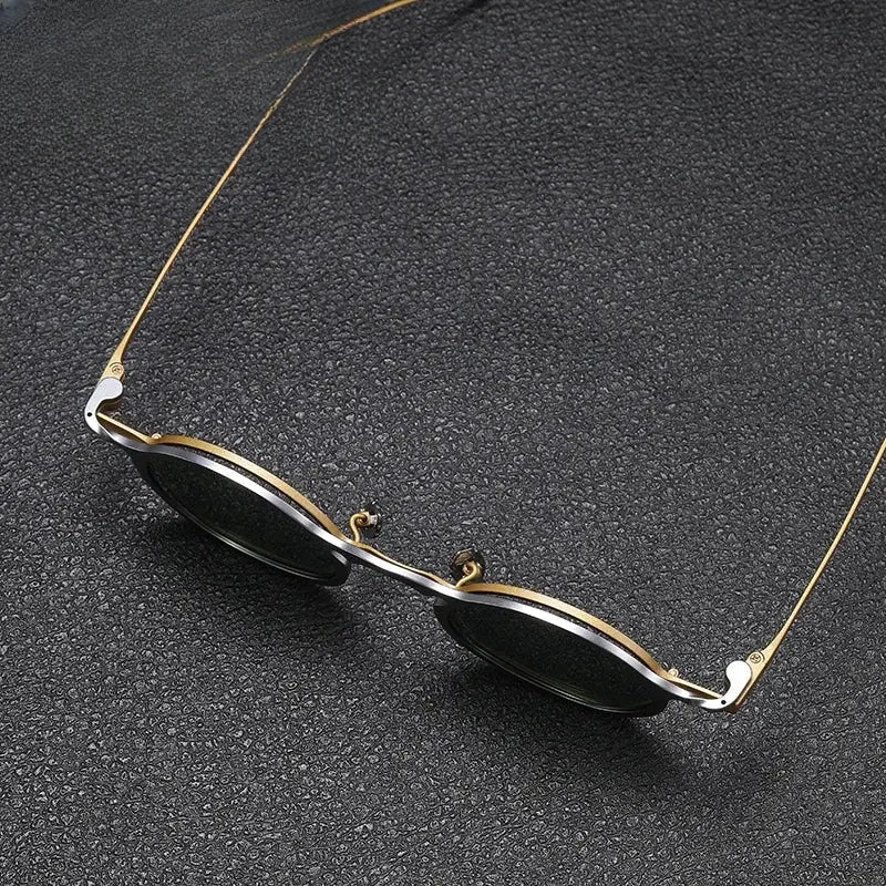 Unisex Round Full Rim Titanium Clip-On Prescription Glasses 1485 — view 3 | Rx Spectacle
