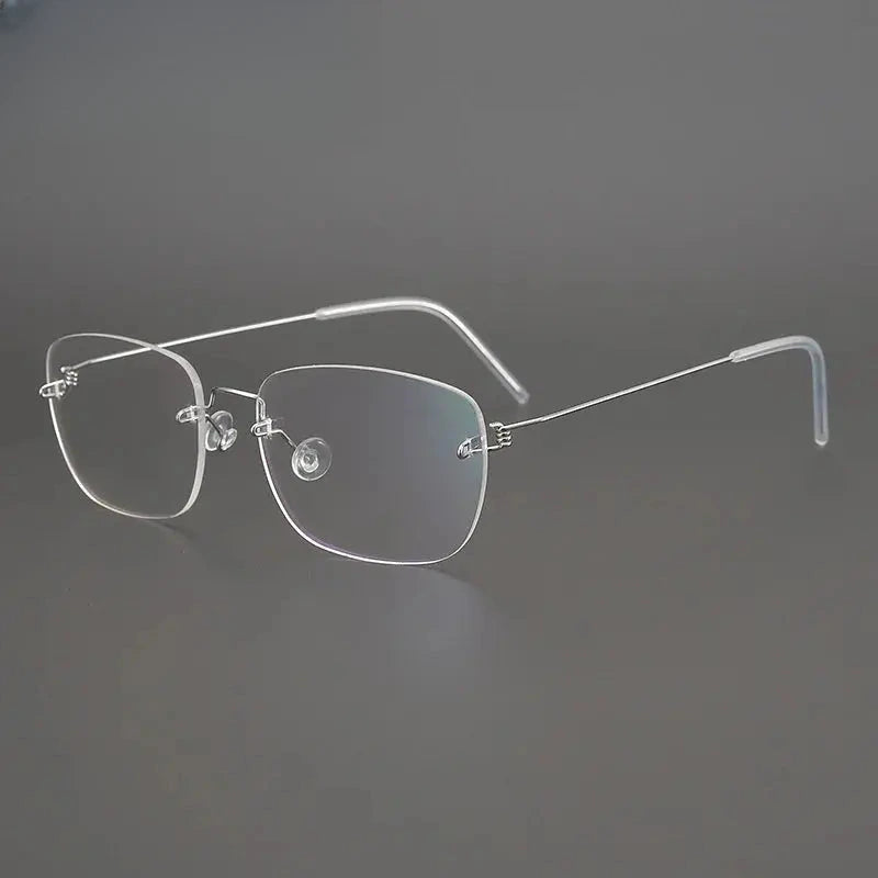 Women's Square Rimless Titanium Prescription Glasses 361100 — view 1 | Rx Spectacle