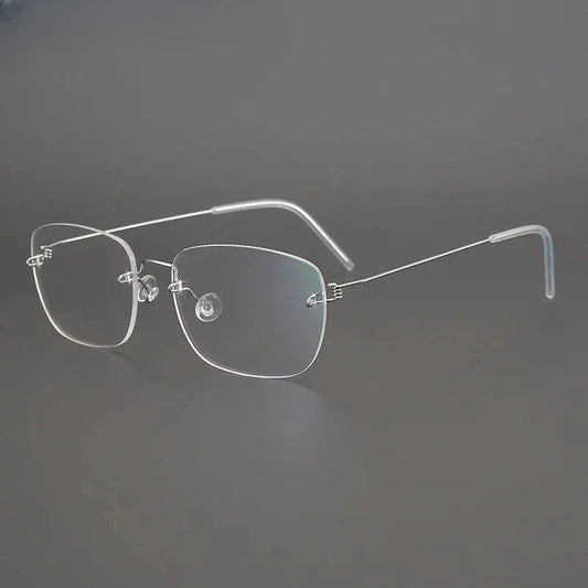 Women's Square Rimless Titanium Prescription Glasses 361100 — view 1 | Rx Spectacle