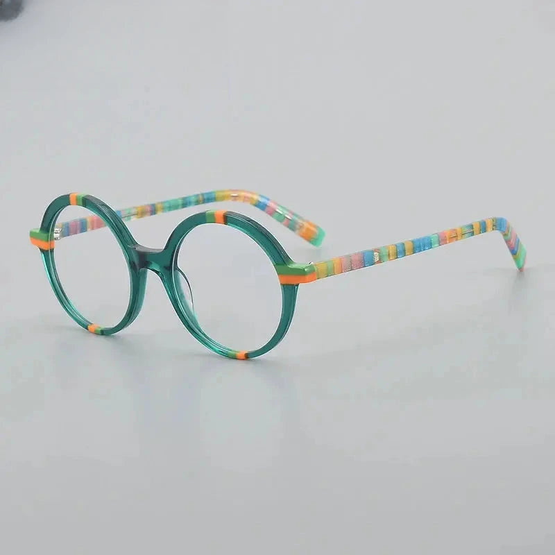 Women's Round Full Rim Acetate Prescription Glasses 778248 — view 4 | Rx Spectacle