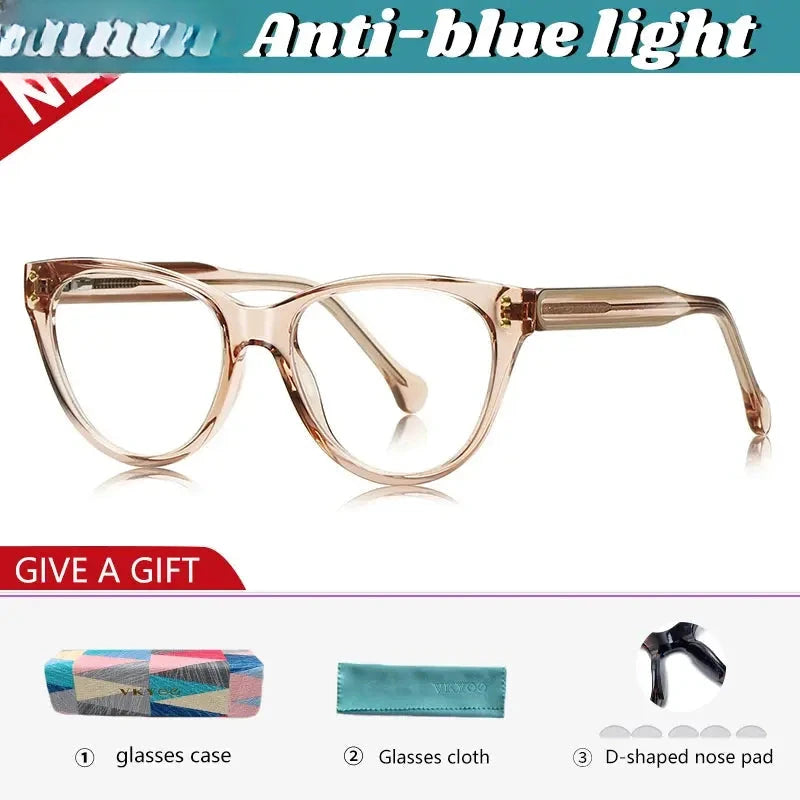 Women's Cat Eye Full Rim TR90 Reading Glasses 138102 — view 6 | Rx Spectacle
