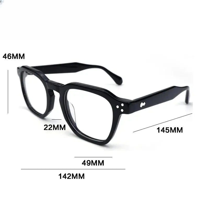 Unisex Square Full Rim Acetate Flat Top Reading Glasses G62209 — view 2 | Rx Spectacle