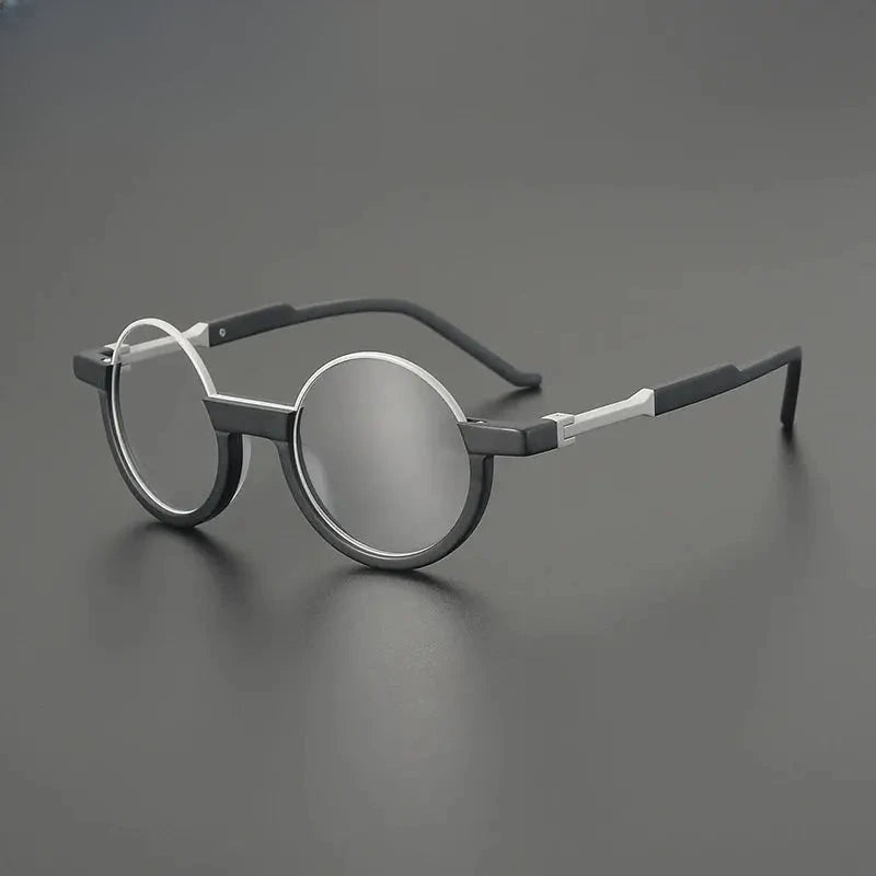 Unisex Round Full Rim Acetate Prescription Glasses G9366 — view 4 | Rx Spectacle