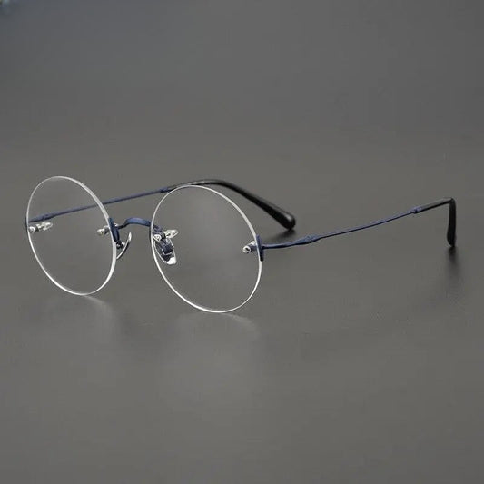 Unisex Round Rimless Titanium Prescription Glasses Gxyj647 — view 1 | Rx Spectacle