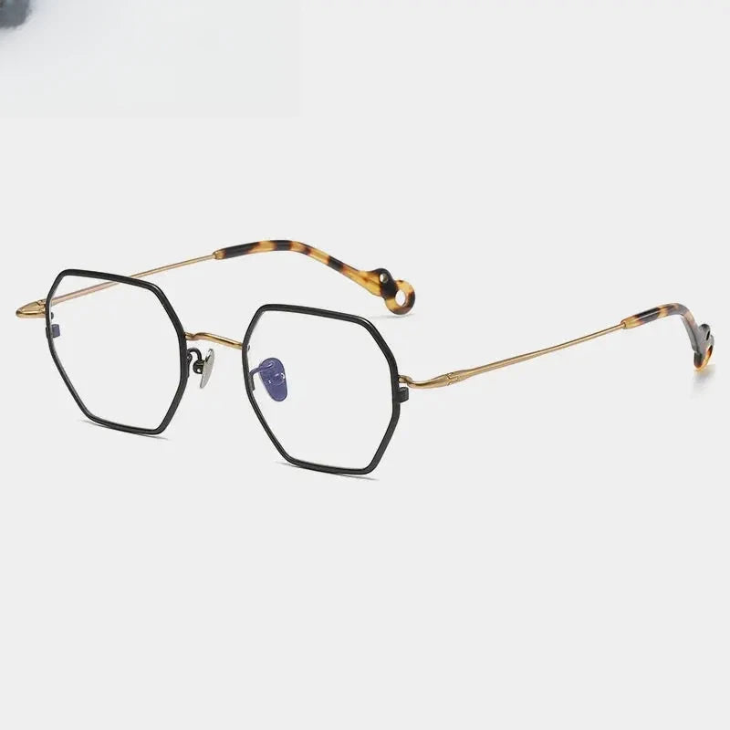 Unisex Square Full Rim Titanium Prescription Glasses 35961 — view 4 | Rx Spectacle