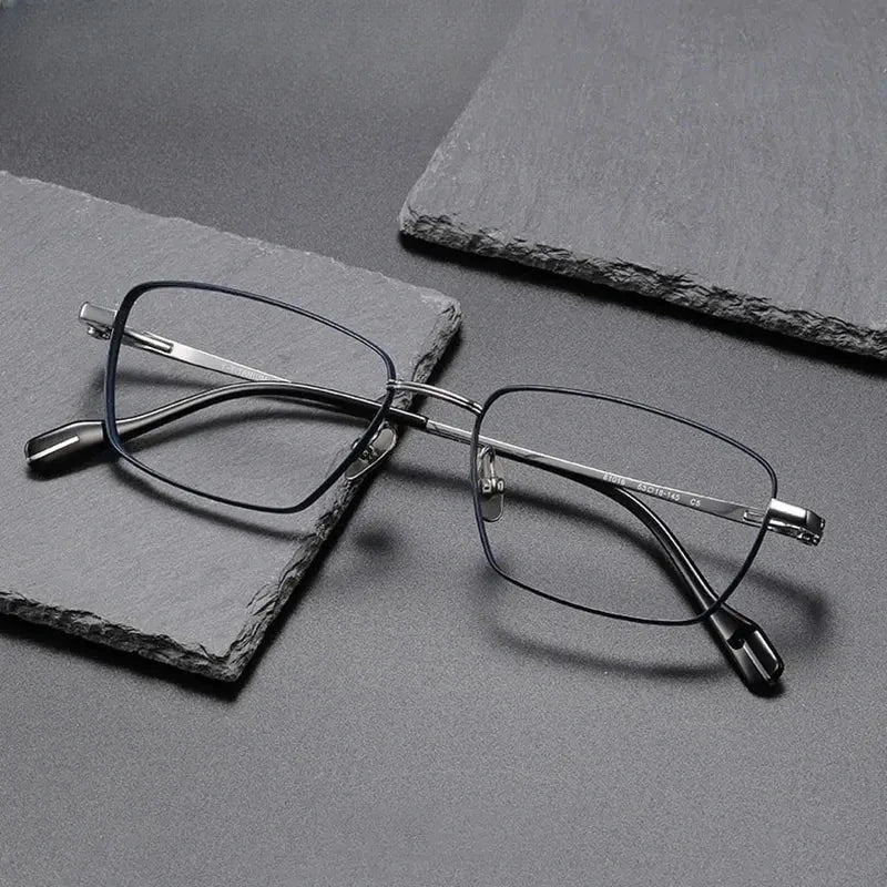 Women's Polygon Full Rim Titanium Prescription Glasses 81016 — view 1 | Rx Spectacle