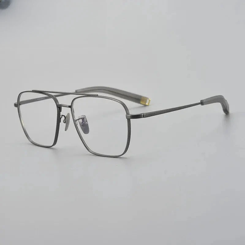 Men's Square Full Rim Titanium Prescription Glasses 815004 — view 5 | Rx Spectacle