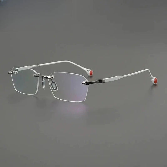 Unisex Oval Rimless Titanium Prescription Glasses G41307 — view 1 | Rx Spectacle