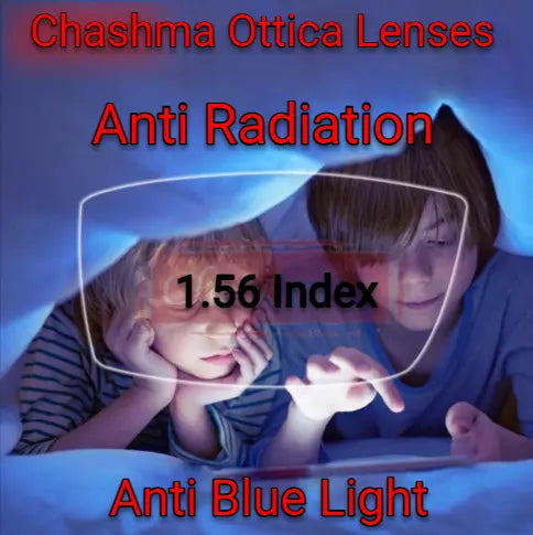1.56 Single Vision Anti Radiation Anti Blue Light Clear Lenses — view 1 | Rx Spectacle