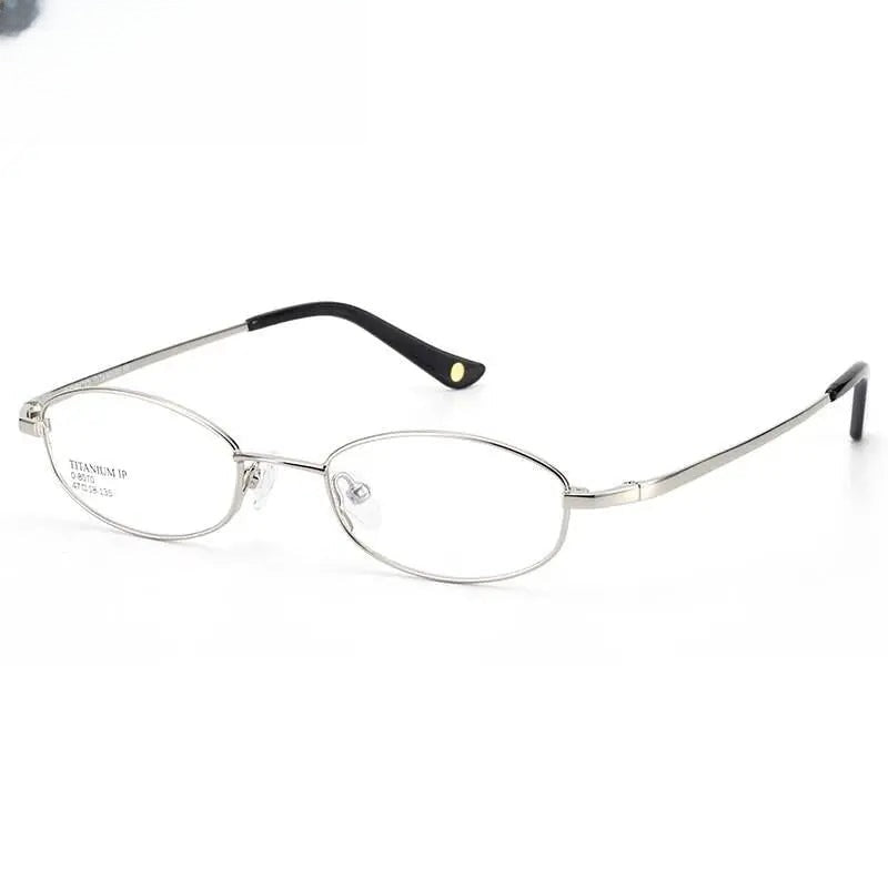 Unisex Oval Full Rim Titanium Prescription Glasses 8070 — view 20 | Rx Spectacle