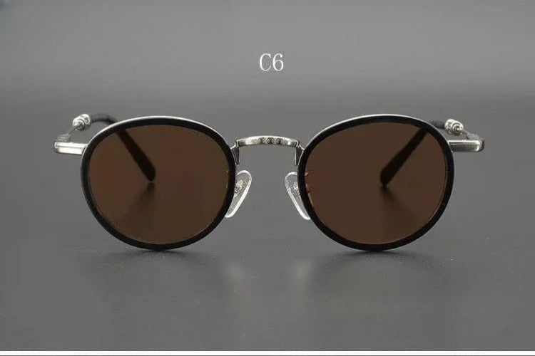 Men's Round Full Rim Acetate Prescription Glasses — view 3 | Rx Spectacle