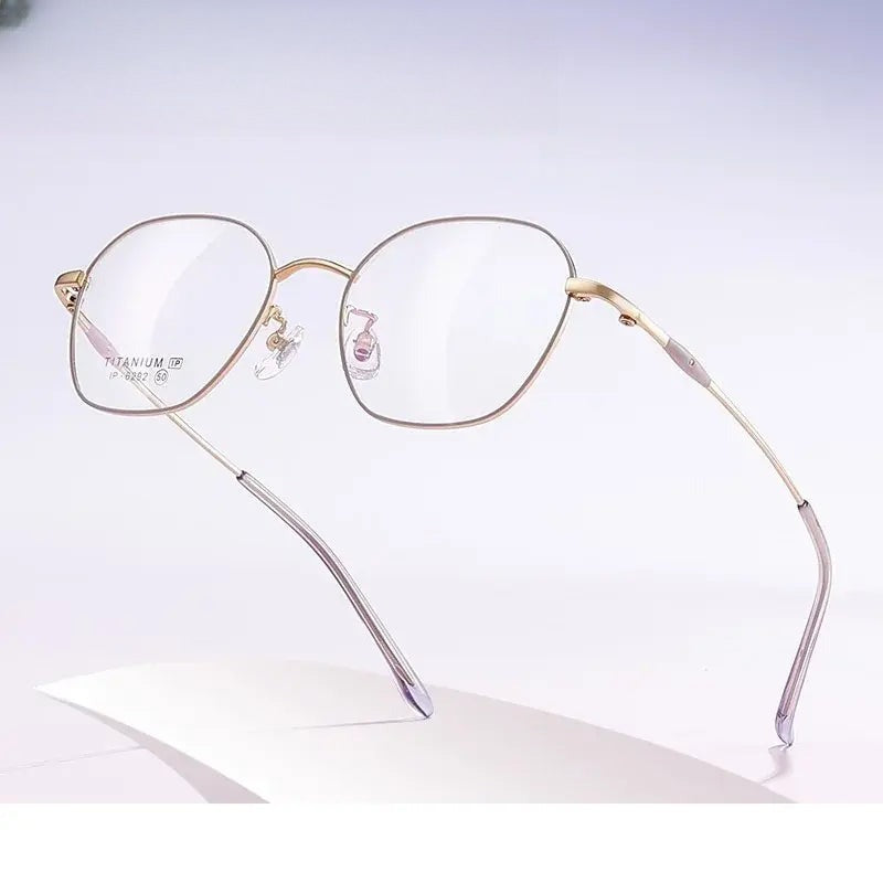 Unisex Polygon Full Rim Titanium Prescription Glasses 616292 — view 1 | Rx Spectacle