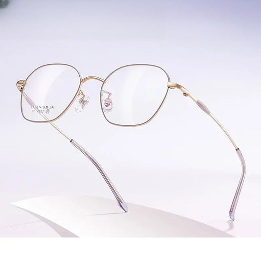 Unisex Polygon Full Rim Titanium Prescription Glasses 616292 — view 1 | Rx Spectacle