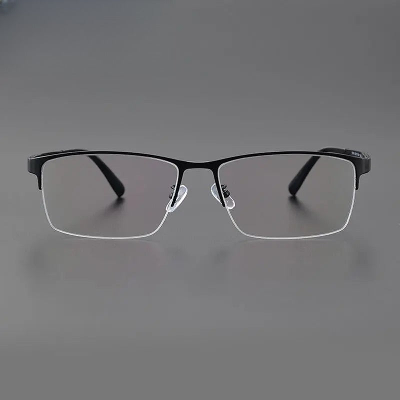 Men's Square Semi-Rimless Titanium Oversized Prescription Glasses Gxyj1082 — view 5 | Rx Spectacle