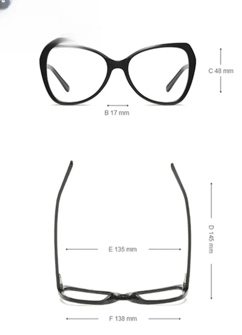 Women's Butterfly Full Rim Acetate Prescription Glasses 20114 — view 2 | Rx Spectacle