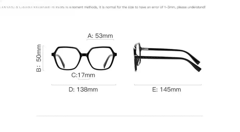 Unisex Polygon Full Rim Acetate Reading Glasses 2140 — view 14 | Rx Spectacle