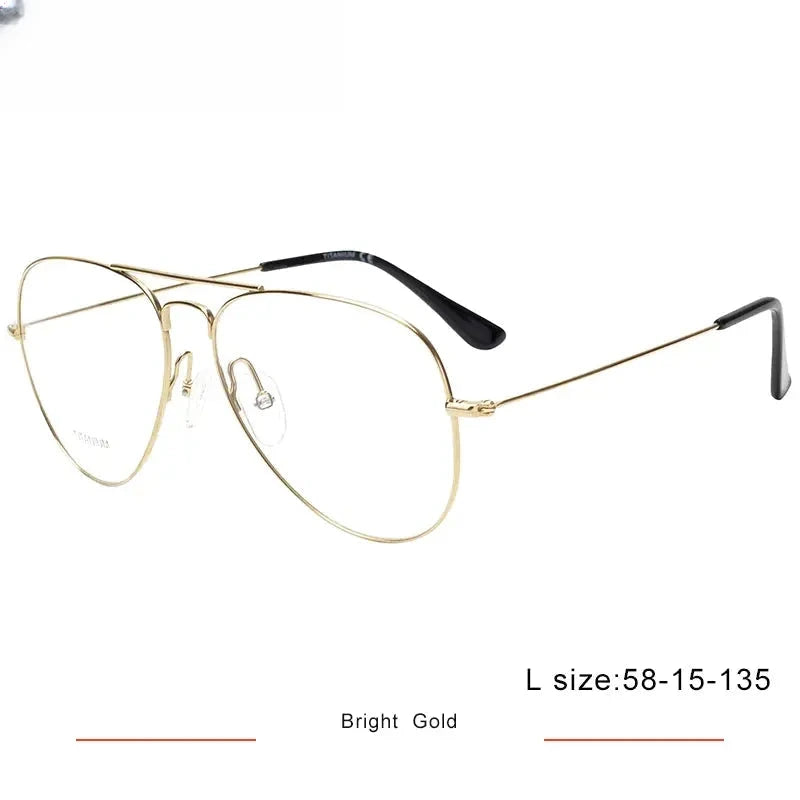 Unisex Oval Full Rim Titanium Double Bridge Prescription Glasses 716050 — view 3 | Rx Spectacle