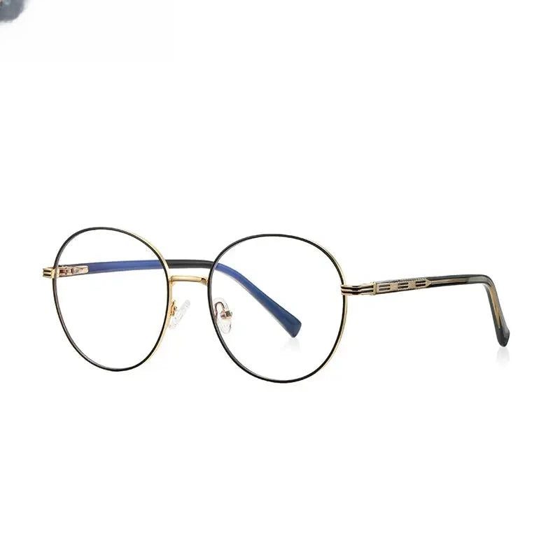 Women's Round Full Rim Alloy Reading Glasses 3071 — view 11 | Rx Spectacle