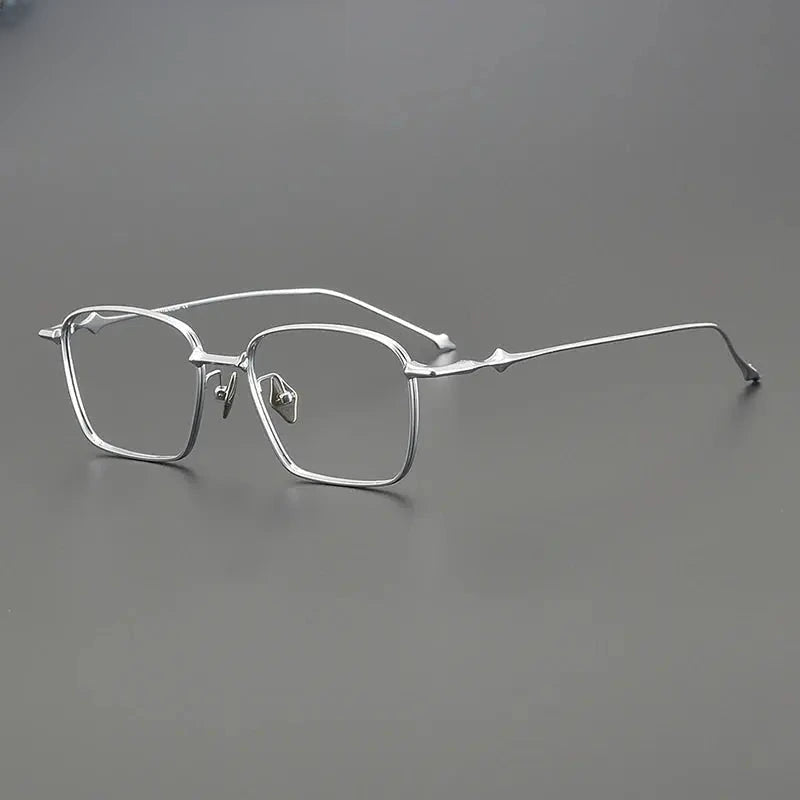 Unisex Square Full Rim Titanium Prescription Glasses Gxyj1494 — view 6 | Rx Spectacle
