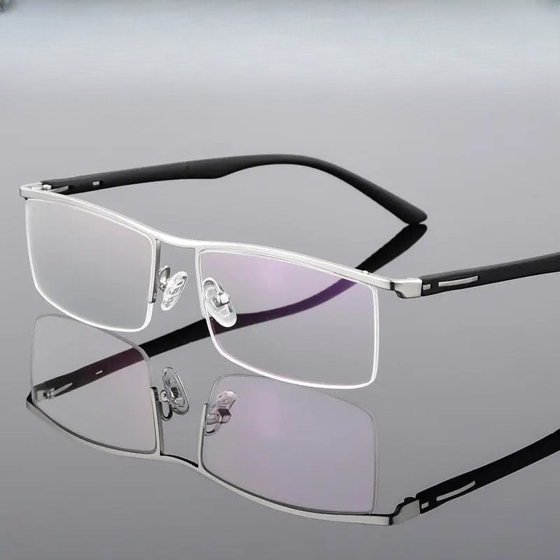 Unisex Square Semi-Rimless TR90 Prescription Glasses P8831 — view 1 | Rx Spectacle